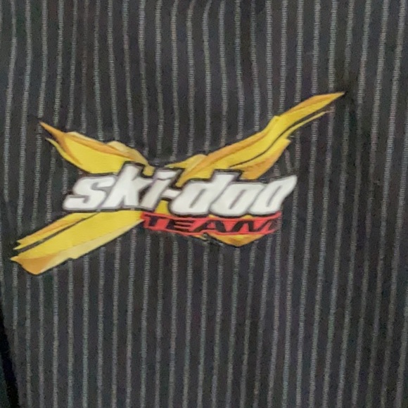 Casual Black and Yellow Button Down Shirt ski doo - Picture 8 of 9